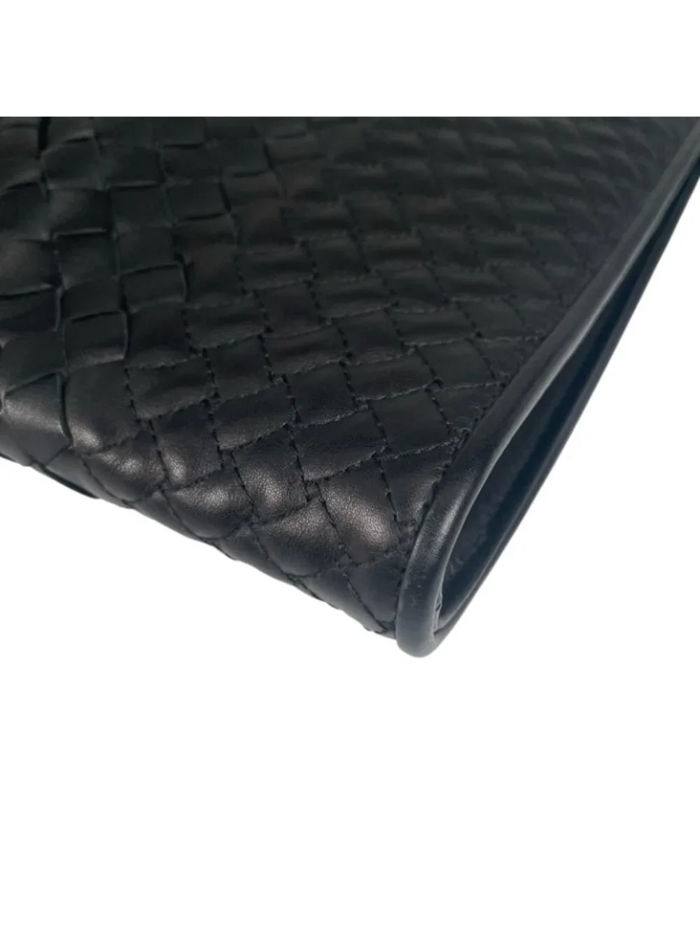 Bottega Veneta Intrecciato Clutch Leather Black